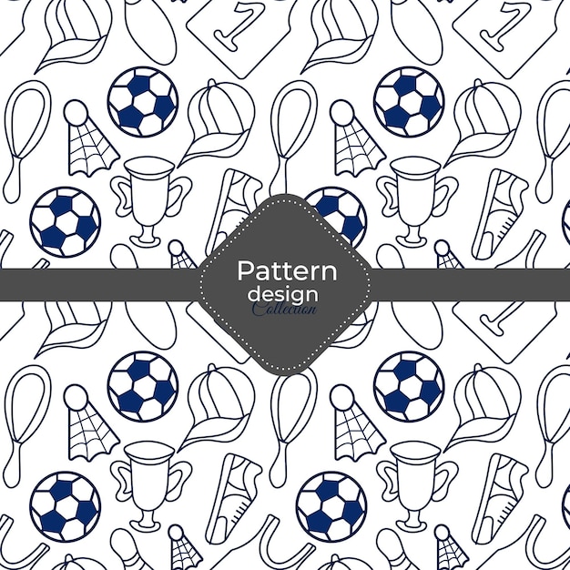 Plantilla de diseño de patrón deportivo