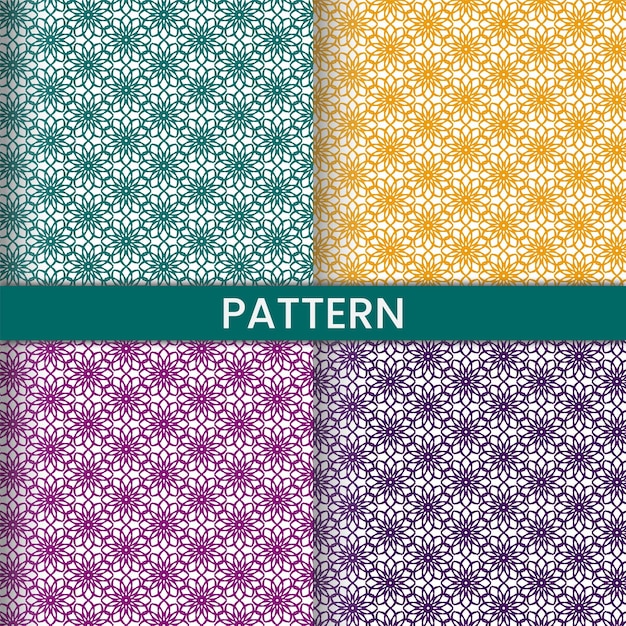 Plantilla de diseño de patrón floral mínimo transparente de vector creativo