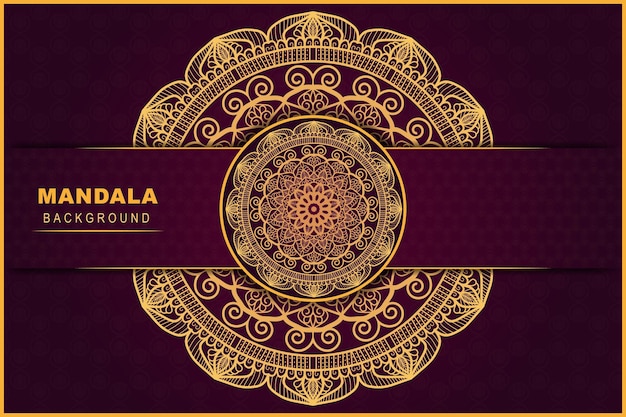Plantilla de diseño de patrón de fondo de mandala creativo geométrico ornamental de vector de lujo Motivos indios turcos tradicionales árabe
