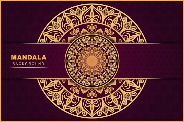 Plantilla de diseño de patrón de fondo de mandala geométrico ornamental de vector de lujo Estilo único islámico árabe