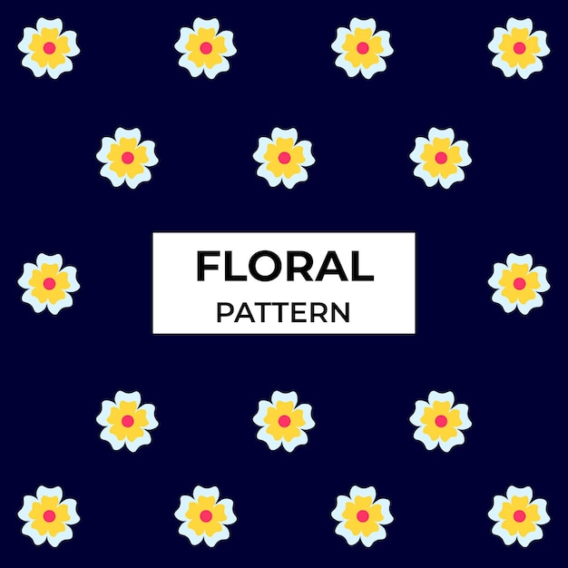 Plantilla de diseño de patrones florales atractivos vectoriales