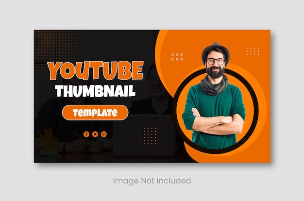 Plantilla de diseño personalizable moderno en miniatura de YouTube