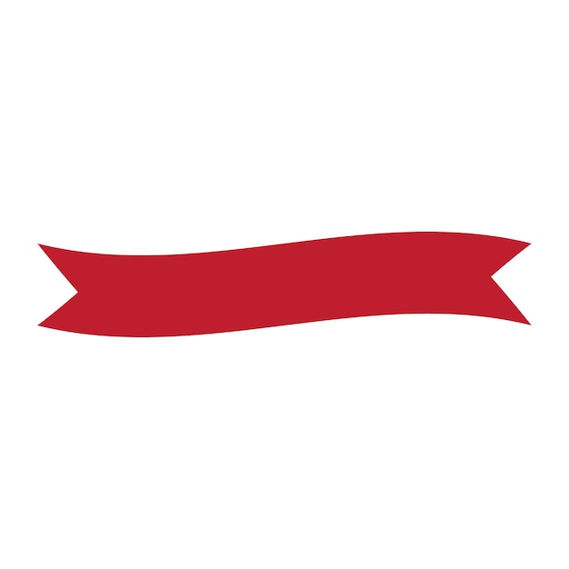 plantilla de diseño plano de cinta roja