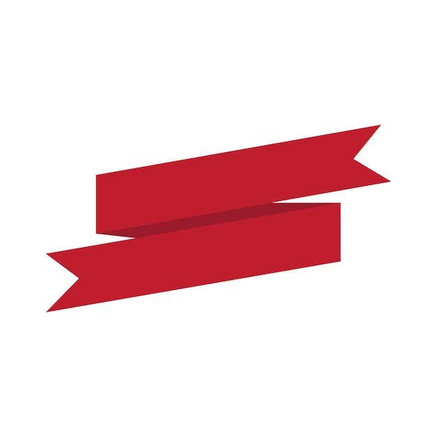 plantilla de diseño plano de cinta roja