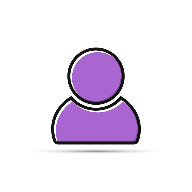 Plantilla de diseño plano de icono de avatar