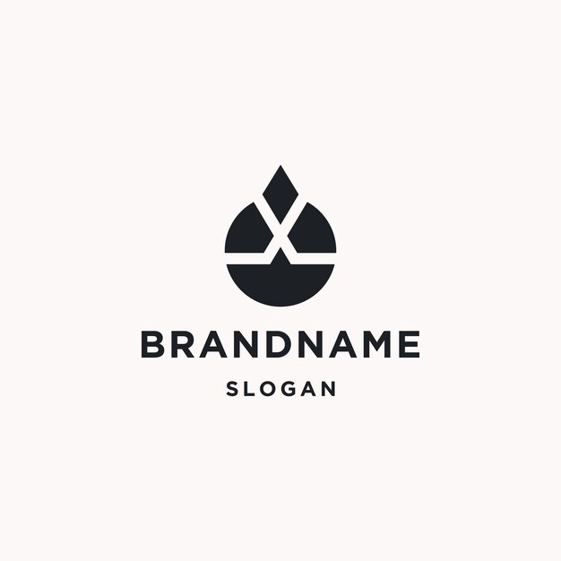 Plantilla de diseño plano de icono de logotipo abstracto de personas