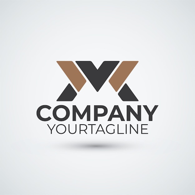 plantilla de diseño plano de la letra M del logotipo