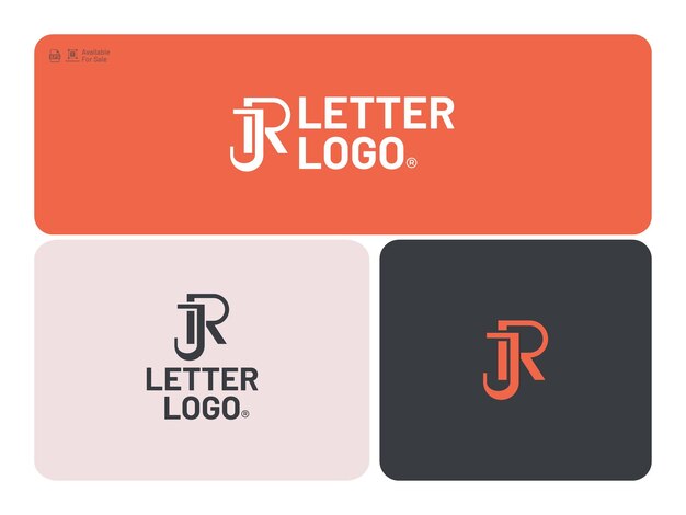 plantilla de diseño plano del logotipo de JR