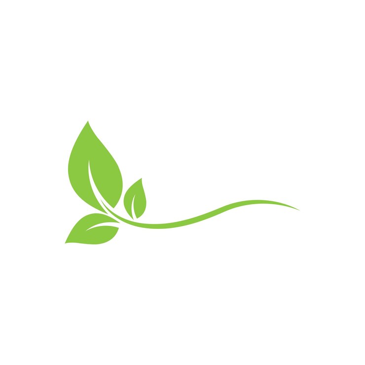plantilla de diseño plano del logotipo de la naturaleza con ilustración de hoja verde