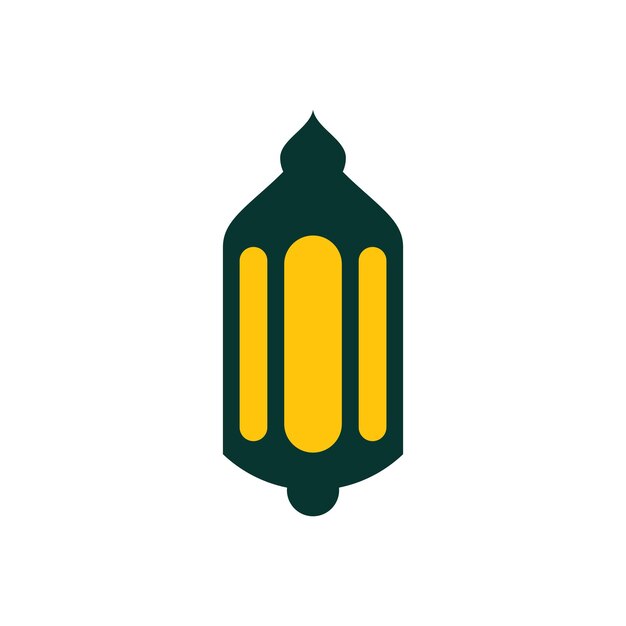 Plantilla de diseño plano vectorial del icono de la linterna
