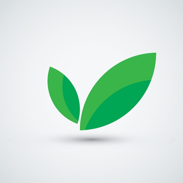 plantilla de diseño plano vectorial del icono del logotipo de la hoja