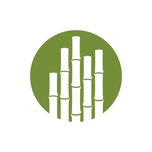 plantilla de diseño plano vectorial de ilustración del logotipo del árbol de bambú