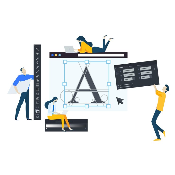 Vector plantilla de diseño plano vectorial de sitios web comerciales