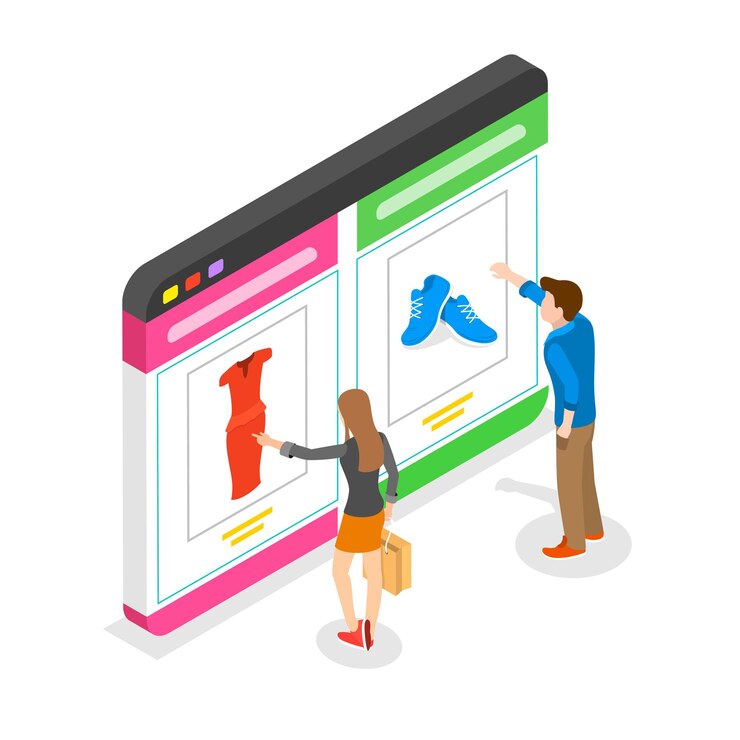 Vector plantilla de diseño plano vectorial de sitios web comerciales