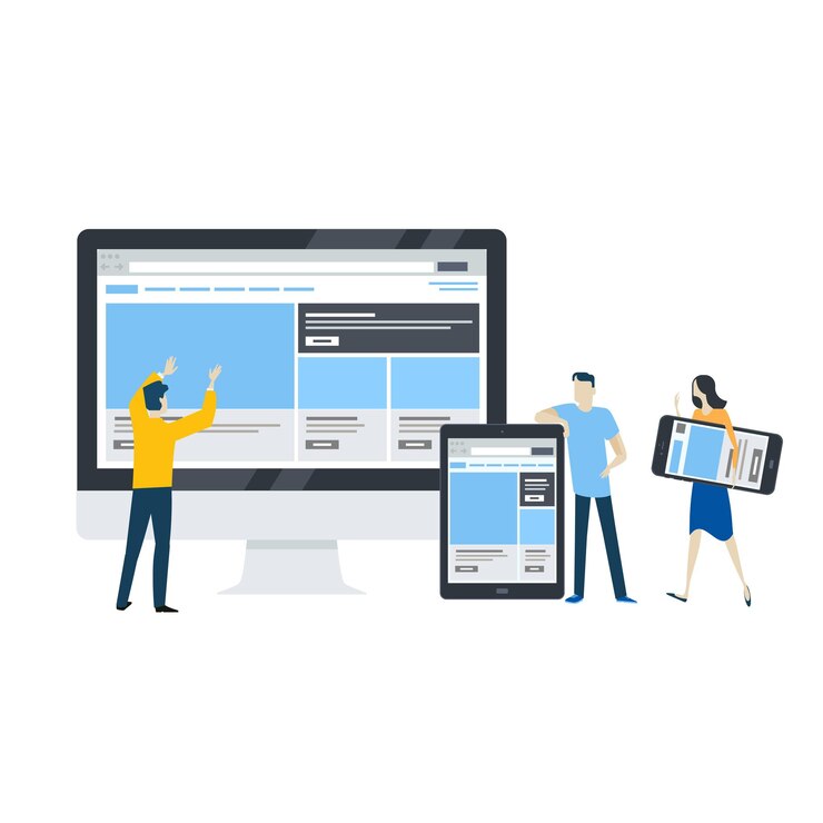 Vector plantilla de diseño plano vectorial de sitios web comerciales