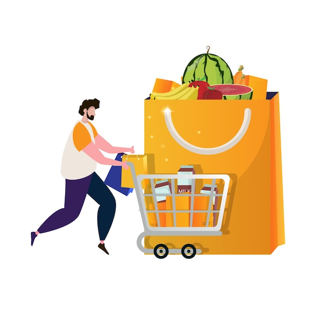 plantilla de diseño plano vectorial de la tienda de negocios del sitio web
