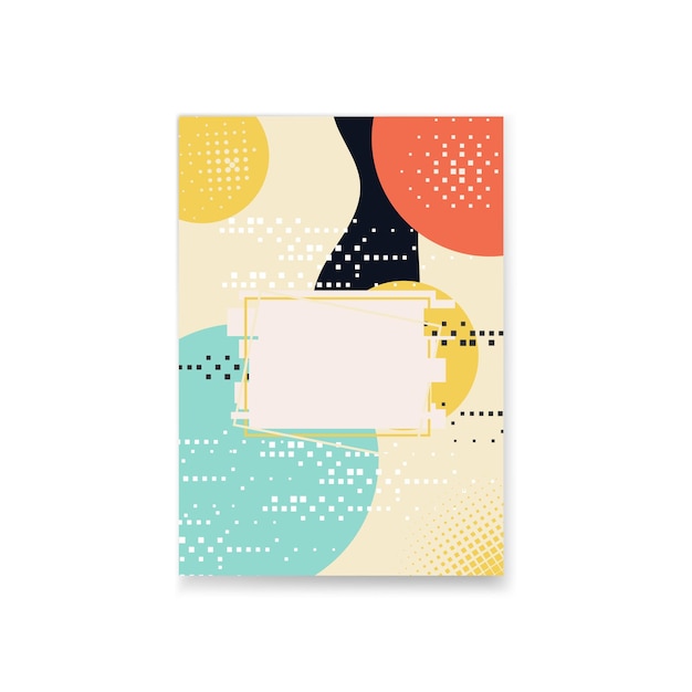 plantilla de diseño de portada abstracta Fondo geométrico mínimo en estilo Memphis Ilustración vectorial