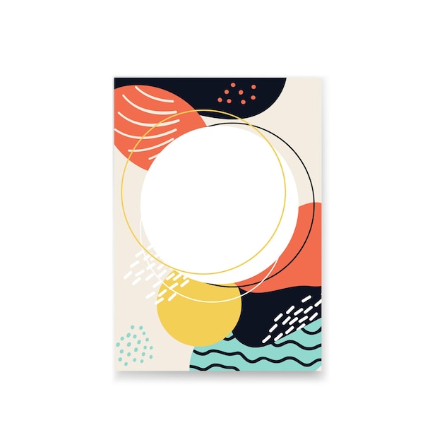 plantilla de diseño de portada abstracta Fondo geométrico mínimo en estilo Memphis Ilustración vectorial