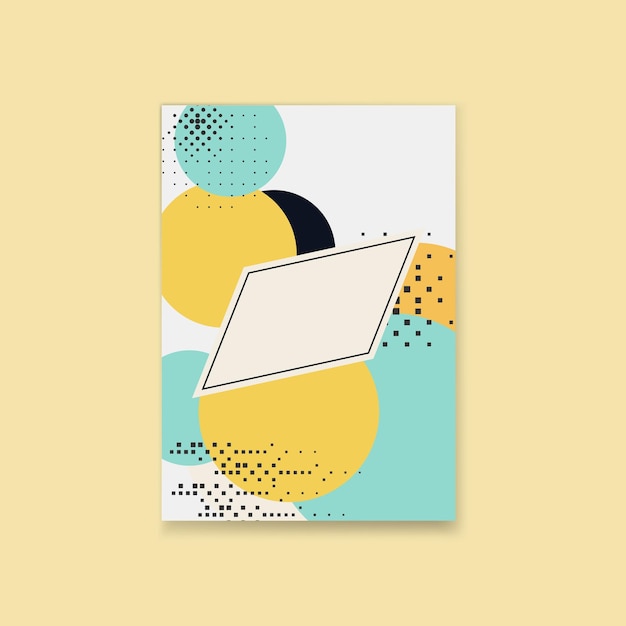plantilla de diseño de portada abstracta Fondo geométrico mínimo en estilo Memphis Ilustración vectorial