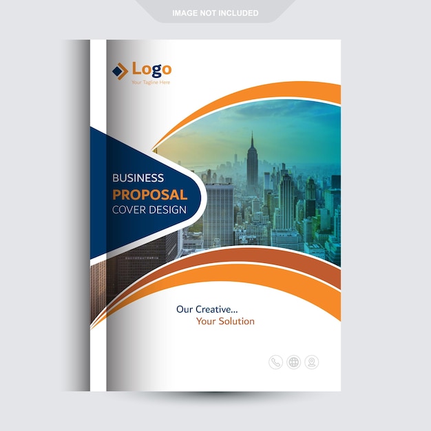 plantilla de diseño de portada del catálogo de propuestas empresariales
