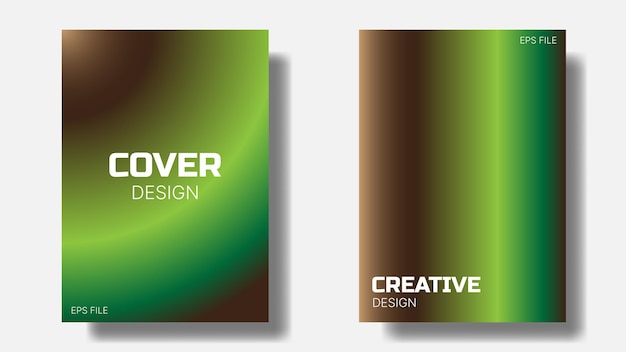 Plantilla de diseño de portada con color degradado