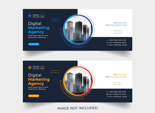 Plantilla de diseño de portada comercial de agencia de marketing creativa moderna