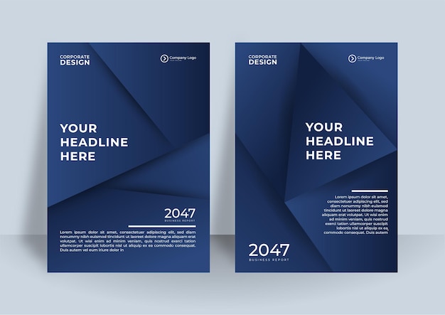 Plantilla de diseño de portada corporativa. Diseño de cartel geométrico moderno.
