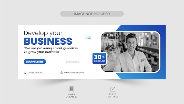 plantilla de diseño de portada corporativa de Facebook y anuncios de diseño de banner web