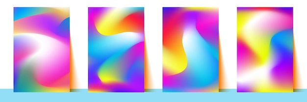 Plantilla de diseño de portada de degradado líquido abstracto