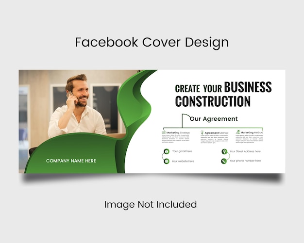 Plantilla de diseño de portada de Facebook corporativo y marketing digital