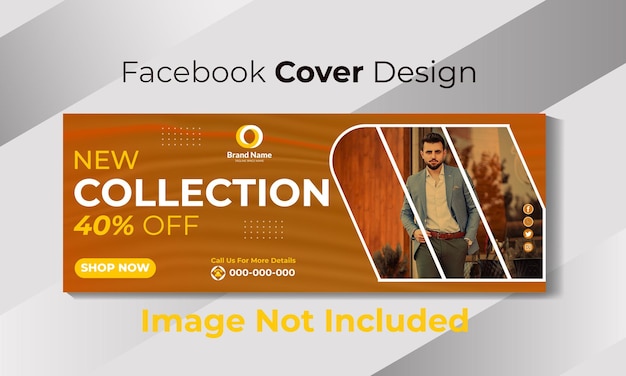 Plantilla de diseño de portada de facebook de moda vectorial