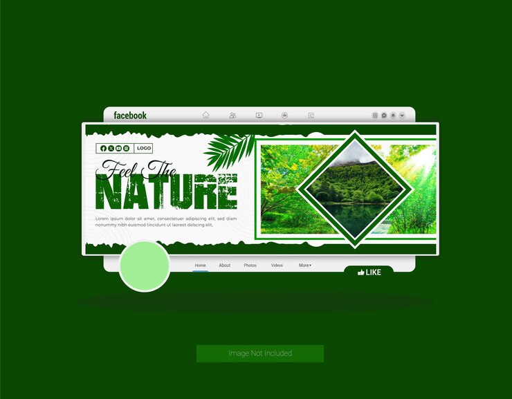 Plantilla de diseño de portada de Facebook de Naturaleza