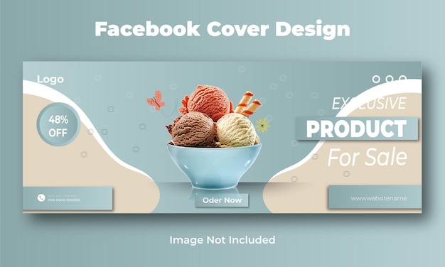 plantilla de diseño de portada de Facebook para la venta de productos creativos