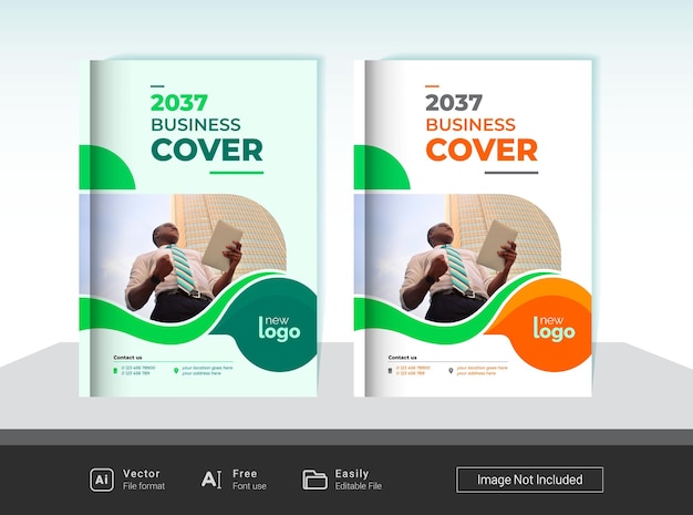 Plantilla de diseño de portada de folleto comercial diseño moderno colorido