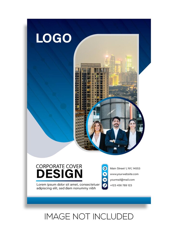 plantilla de diseño de la portada del folleto corporativo