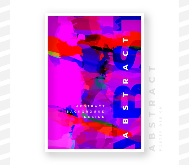 Plantilla de diseño de portada de folleto o cartel de portada de libro de fondo de acuarela abstracta