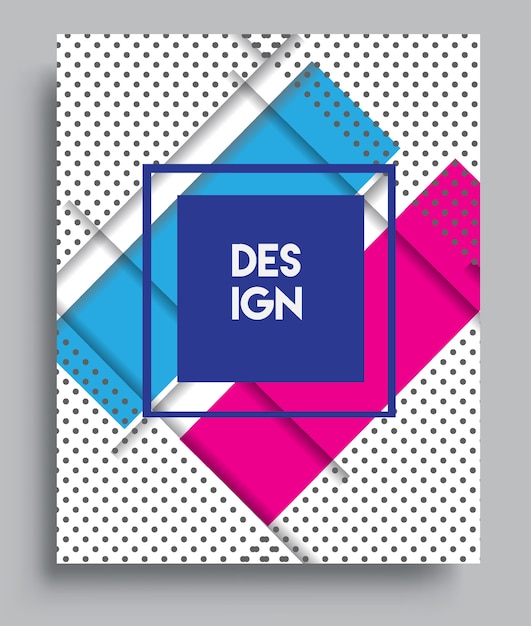 Vector plantilla de diseño de portada con fondo abstracto y colorido