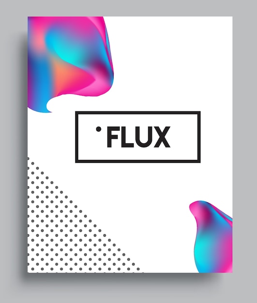 Plantilla de diseño de portada con fondo abstracto y colorido