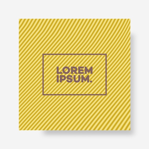 plantilla de diseño de portada forma cuadrada con líneas abstractas fondo de color amarillo estilo minimalista para infografía, catálogo, volante, cartel, revista, folleto, presentación, libro, pancarta