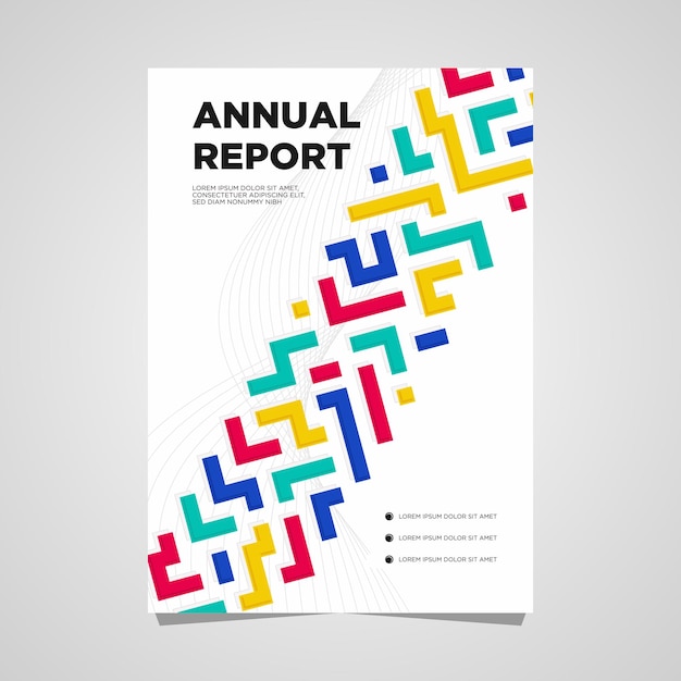 plantilla de diseño de portada informe anual de la actividad corporativa plantilla vectorial