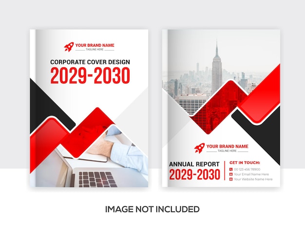 Plantilla de diseño de portada de informe anual corporativo