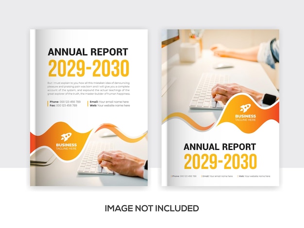Plantilla de diseño de portada de informe anual corporativo