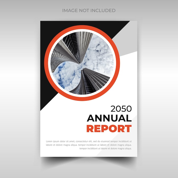 Plantilla de diseño de portada de informe anual empresarial corporativo y creativo
