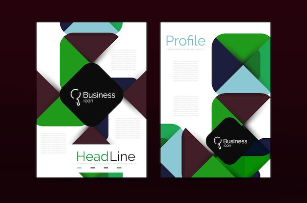 Plantilla de diseño de portada de informe anual de negocios