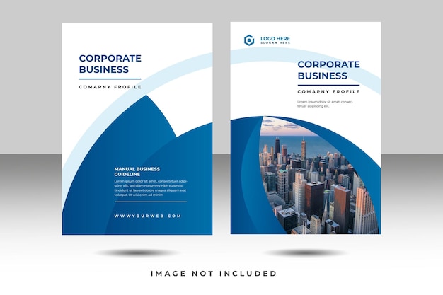 plantilla de diseño de la portada del informe anual o de la página de portada del folleto.