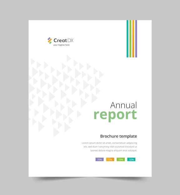Plantilla de diseño de portada de informe anual