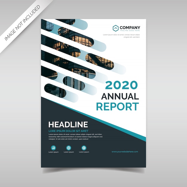 Plantilla de diseño de portada de informe anual
