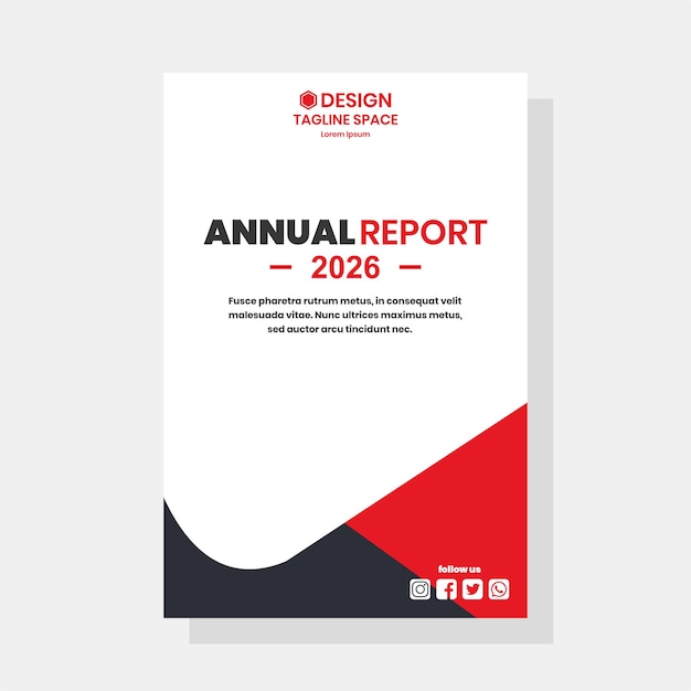 Plantilla de diseño de portada de informe anual