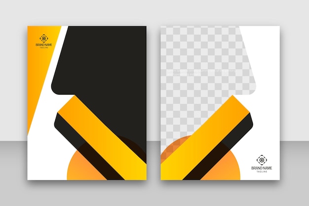 Plantilla de diseño de portada de libro en blanco