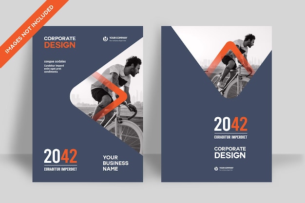 Plantilla de diseño de portada de libro corporativo en A4. Puede adaptarse a Folleto, Informe anual, Revista, Póster, Presentación comercial, Portafolio, Folleto, Banner, Sitio web.